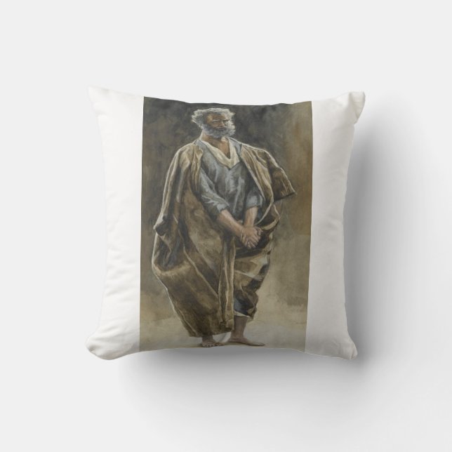 Saint Peter Apostle by James Tissot  Cushion (Front)