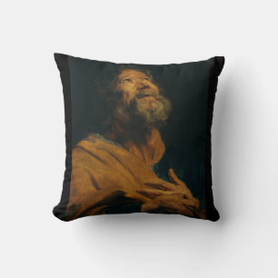 Saint Peter by Antoon van Dyck Cushion