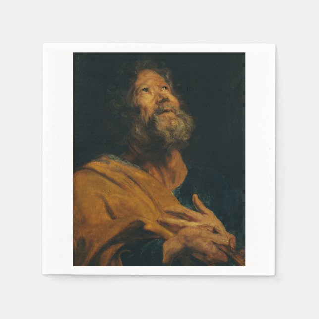 Saint Peter by Antoon van Dyck  Napkin (Front)