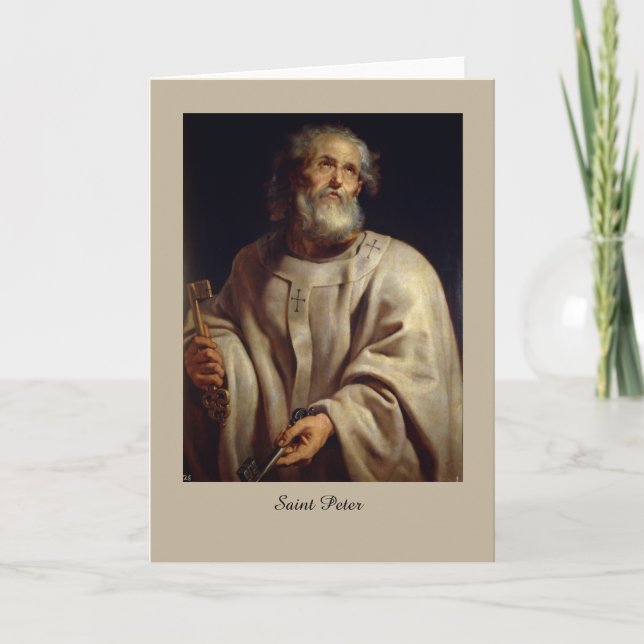 Saint Peter by Peter Paul Rubens, Greeting Card (Front)
