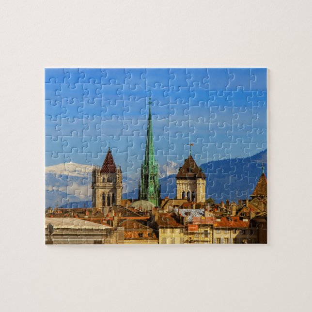 Saint Peter cathedral, Geneva, Switzerland Jigsaw Puzzle (Horizontal)