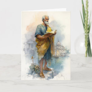 Saint Peter Reading by the Sea Card
