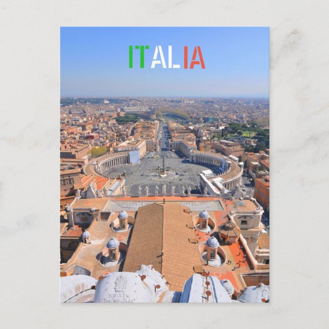Saint Peter square in Vatican, Rome, Italy Postcard (Front)