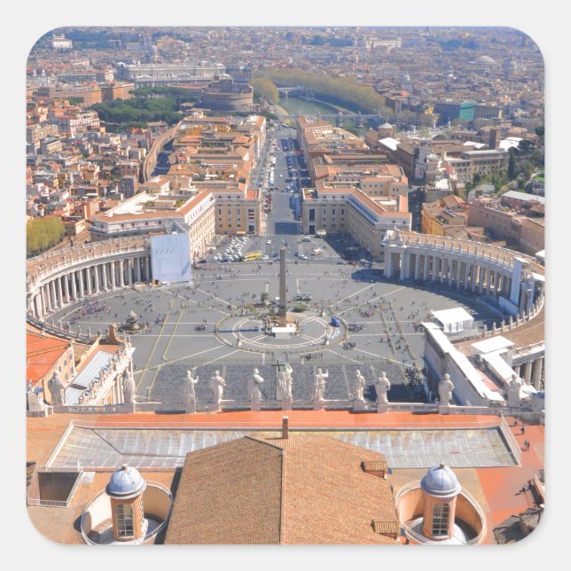Saint Peter square in Vatican, Rome, Italy Sticker (Front)
