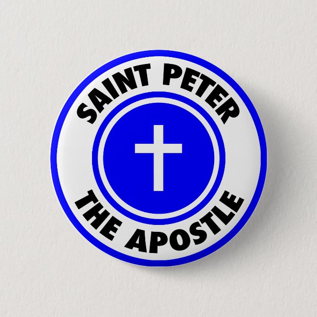 Saint Peter the Apostle 6 Cm Round Badge (Front)