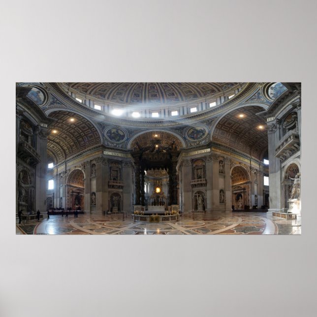 Saint Peter's Basilica and The Baldacchino Poster (Front)