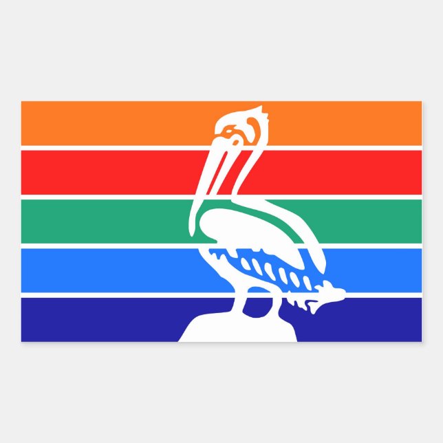 Saint Petersburg city flag  Florida America Rectangular Sticker (Front)