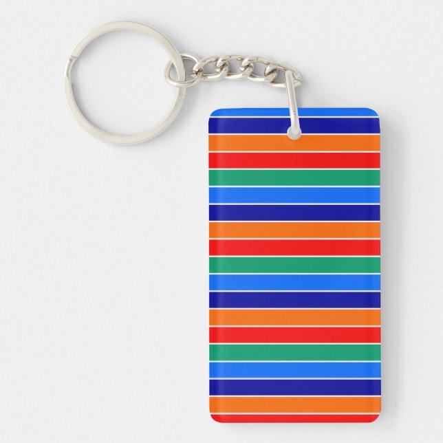 saint petersburg flag stripes lines pattern usa ci key ring (Front)