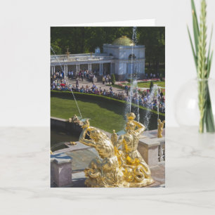 Saint Petersburg, Grand Cascade fountains Holiday Card