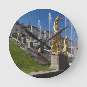 Saint Petersburg, Grand Cascade fountains Round Clock