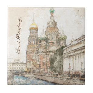 Saint Petersburg Russia Ceramic Tile Wall Decor