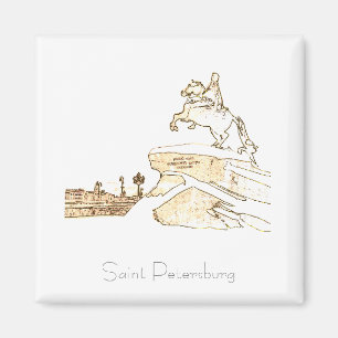 Saint Petersburg Russia City View Landscape Magnet