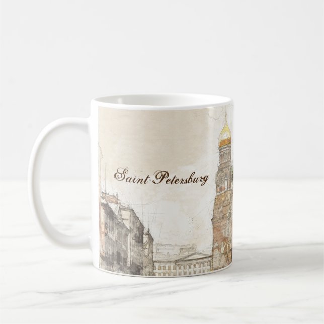 Saint Petersburg Russia Coffee Mug | Scenic City  (Left)