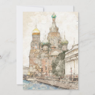 Saint Petersburg Russia Holiday Card – Winter City
