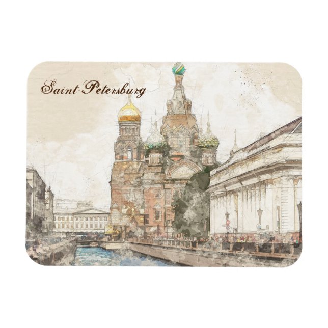 Saint Petersburg Russia Magnet – Travel Souvenir (Horizontal)