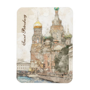 Saint Petersburg Russia Souvenir Magnet – Scenic