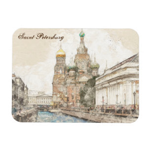 Saint Petersburg Russia Souvenir Magnet – Scenic