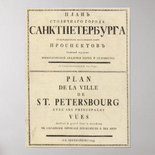 Saint Petersburg, Russia Title Page Poster