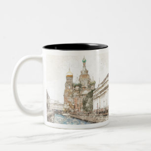 Saint-Petersburg, Russia Two-Tone Coffee Mug