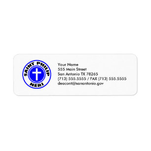 Saint Philip Neri Return Address Label