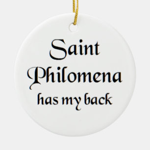 saint philomena ceramic ornament