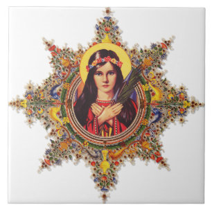 Saint Philomena Ceramic Tile