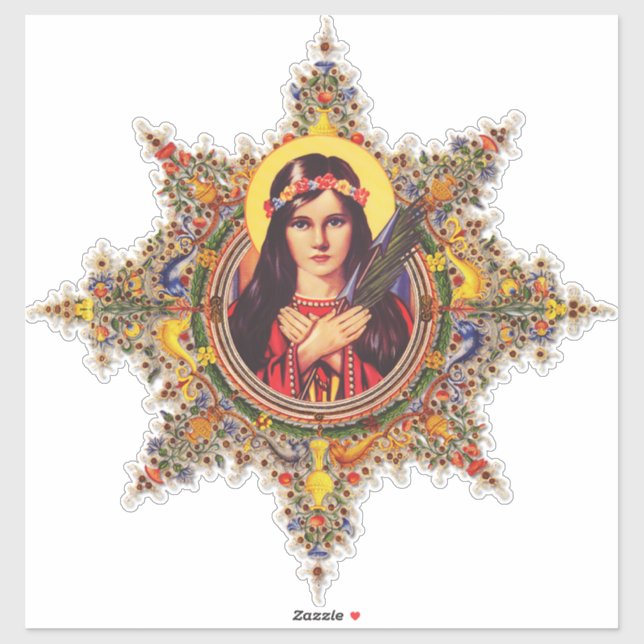 Saint Philomena Premium Luminous Virgin Art  (Sheet)