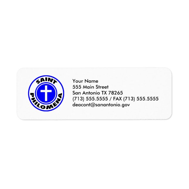 Saint Philomena Return Address Label (Front)