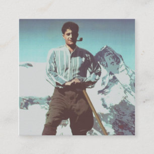Saint Pier Giorgio Frassati Classical Religious Square Business Card