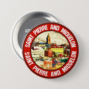 Saint Pierre and Miquelon 7.5 Cm Round Badge