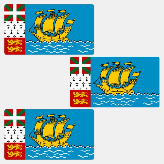 Saint Pierre and Miquelon Flag (Group)