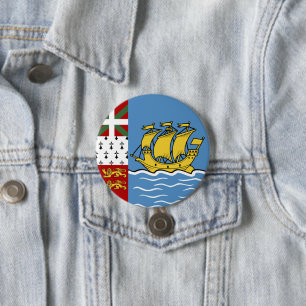 Saint Pierre and Miquelon flag 7.5 Cm Round Badge