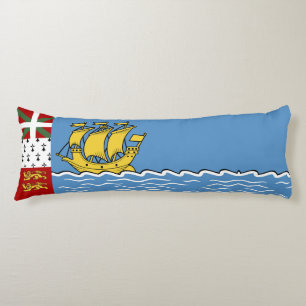 Saint Pierre and Miquelon flag Body Cushion