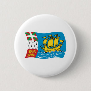 Saint Pierre And Miquelon Flag Button
