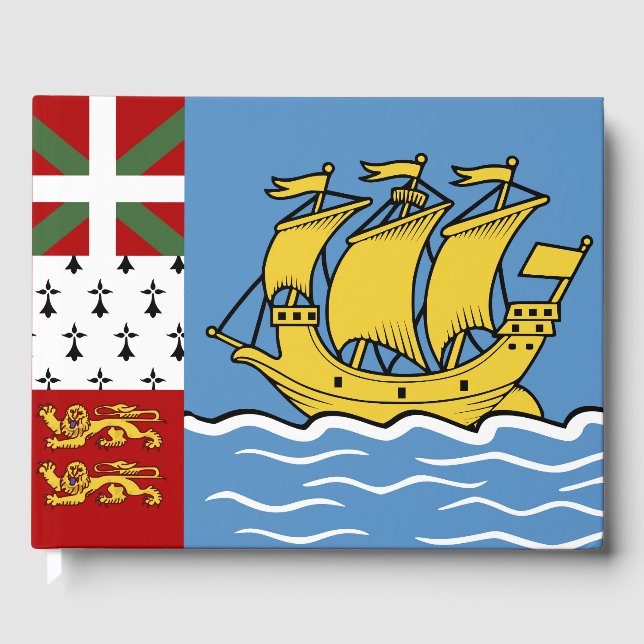 Saint Pierre and Miquelon flag Guest Book (Front)