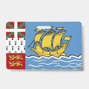 Saint Pierre and Miquelon flag ID Badge