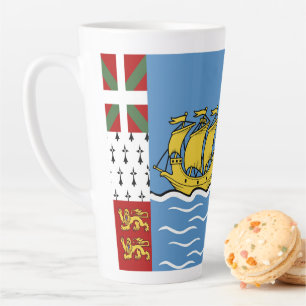Saint Pierre and Miquelon flag Latte Mug