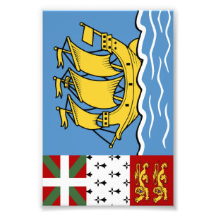 Saint Pierre and Miquelon flag Photo Print