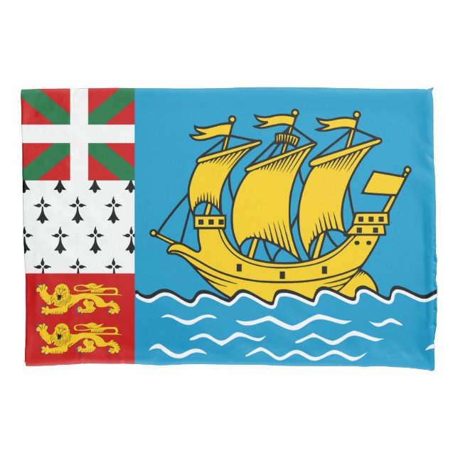 Saint Pierre and Miquelon Flag Pillowcase (Front)