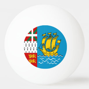Saint Pierre and Miquelon Flag Ping Pong Ball
