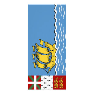 Saint Pierre and Miquelon flag Rack Card