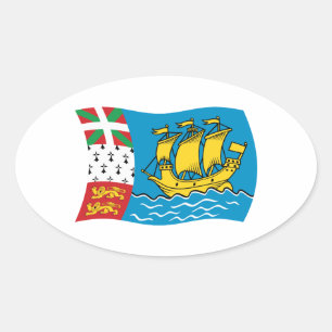 Saint Pierre And Miquelon Flag Sticker