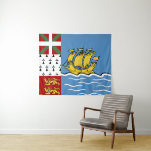 Saint Pierre and Miquelon flag Tapestry