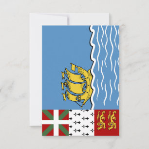 Saint Pierre and Miquelon flag Thank You Card