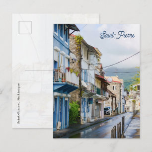 Saint-Pierre Martinique Historic Colorful Town Postcard
