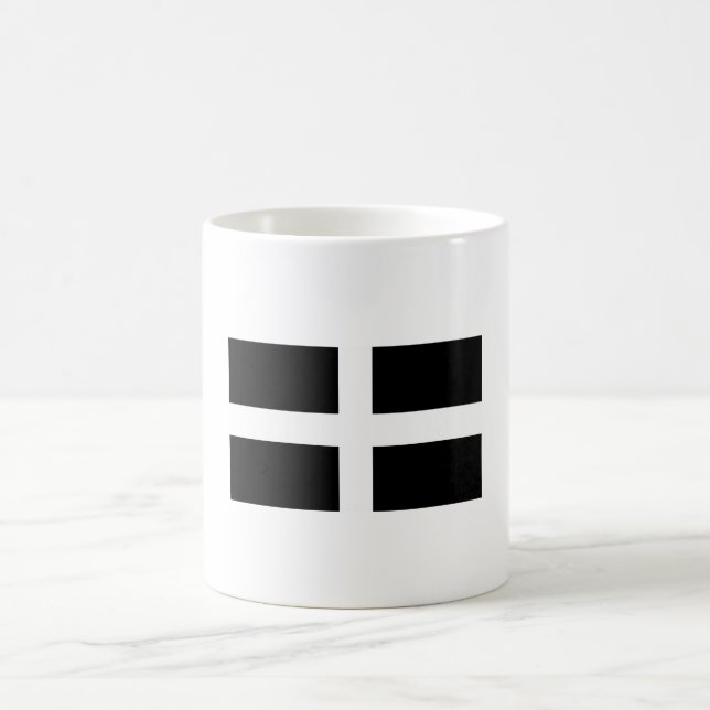 Saint Pirans Flag Of Cornwall Coffee Mug (Center)