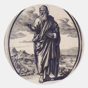 Saint Polycarp of Smyrna Martyr and Church Father Classic Round Sticker