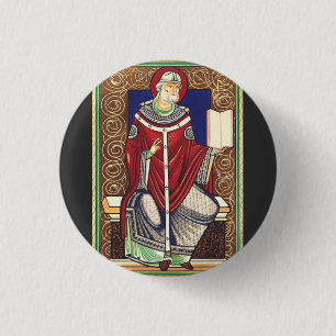  Saint Pope Gregory the Great 3 Cm Round Badge