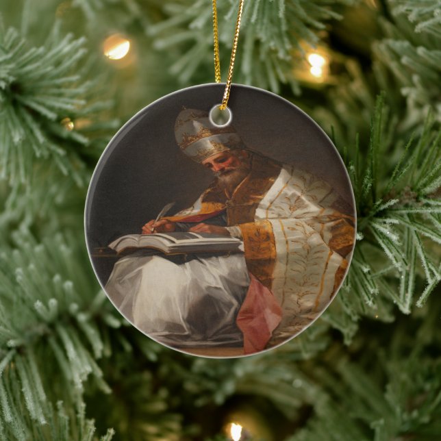 Saint Pope Gregory the Great Ceramic Ornament (Tree)