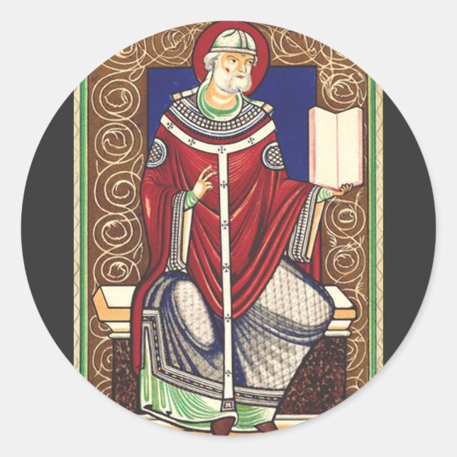  Saint Pope Gregory the Great Classic Round Sticker (Front)